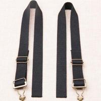 黑色百搭背带肩带无弹帆布可缝纫服装配件铜质背带裤背带裙的带子 黑色+铜扣 65cm