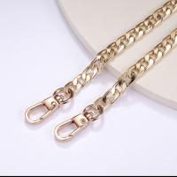 女士包包配件链条斜挎百搭金属黑色链子肩带单买背带铁子饰品 扁平浅金色 40CM