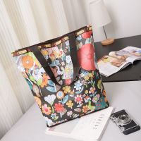 时尚折叠尼龙防水花布单肩包女包休闲手提妈咪包买菜包瑜伽包 花王