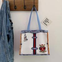 韩版大包包女2021新款时尚洋气卡通托特包夏季百搭帆布斜挎单肩包 时尚潮流