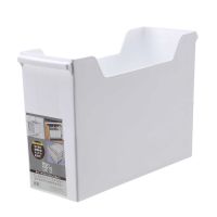 万丰塑料加厚耐用办公室文件书本收纳盒书架置物架文具桌面收纳筐 白色小号 单个装