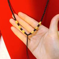 2021女款爱心花吊坠项链时尚饰品手工编织挂绳 单件黑绳