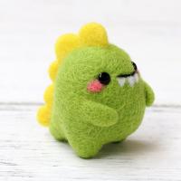 零基础戳戳乐diy材料包羊毛毡手工挂件鸭子兔子柴犬皮卡丘钥匙扣 恐龙小绿