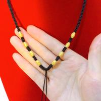 女款牡丹花吊坠加厚大花久不掉色手工编绳项链 单件黑绳