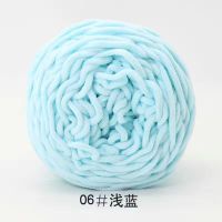 冰条线粗毛线大团钩拖鞋毛线手工织围巾毛线单股坐垫线送男女朋友 湖蓝色