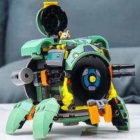 兼容乐高积木守望先锋系列破坏球男孩拼装仓鼠儿童益智模型玩具 绿色破坏球 [随机盲盒积木]150pcs