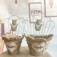 手工编织挂篮/柳编墙挂花篮花盆/草编悬挂墙壁/创意花盆插花装饰/ 114水草挂篮