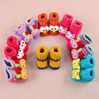 鞋袜婴儿毛线鞋0-6-9个月新生儿女宝宝鞋子春秋系带防掉婴儿鞋子 花色 毛线鞋随机一双 内长11.0cm 均码