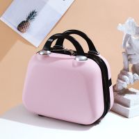 手提箱子小行李箱女可爱化妆箱包14寸小型轻便16旅行箱迷你收纳包 浅粉色[活动特价] 14寸[多功能+后置绑带可套箱子上