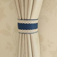 窗帘绑带挂钩绑绳简约现代魔术贴蕾丝卧室田园客厅创意 宝蓝色一条