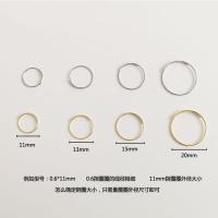 304不锈钢圈串八角珠帘水晶灯饰配件金属连接圈 diy散珠串珠材料 11mm铬色[约500个]