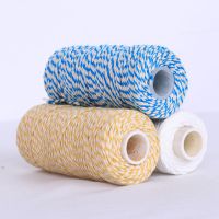 包粽子线彩色3股细粗棉绳1.2毫米捆绑螃蟹大闸蟹香肠腊肉钩鞋装饰 白加黄白加蓝白色