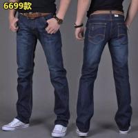 春秋季男士牛仔裤男直筒青年潮流休闲长裤新款宽松大码男裤子男装 6699深送袜子[1条好面料] 28码[2尺1腰围]