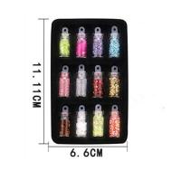 48色套装玻璃瓶水晶滴胶模具填充 12色