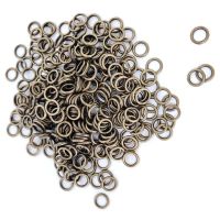 无缝小环铜环绊脚环套装DIY连接环古铜色黑色金色圆环圆圈金属环 古铜色 内6mm外8mm[50个]