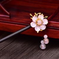 中式古风发簪女琉璃花公主流苏古装旗袍汉服盘发簪子头饰发钗仙美 粉色058