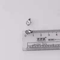 DIY串珠金属饰品配件项链扣龙虾扣吊坠扣手链连接圈手工材料 银色302龙虾扣30颗
