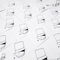 名侦探柯南怪盗基德KID黑羽快斗预告函予告状周边动漫卡片小书签 第一套20枚(基德图案)