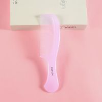 大号加厚塑料直发梳子女学生韩版家用成人美发厚发直发卷发防静电 樱花粉-手柄款