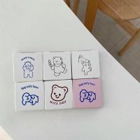 ins简约风双面镜化妆镜随身小镜子 不锈钢防摔小号女收拿补妆镜 卡通(随机)