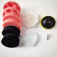 汽车打蜡机抛光机海绵工具配件抛光盘轮羊毛刷划痕修复手电钻改装 4寸10件套(无主机)