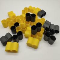 双管凳子腿套脚套塑料管套家具保护套耐磨损静音脚垫腿垫双管专用 (黑色)双管22+22毫米 6个装