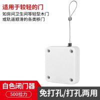 自动免打孔家用闭门器液压木门关门器缓冲铁拉绳闭合推拉移门神器 粗绳加厚500拉力白