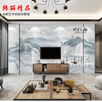大理石背景墙轻奢简约岩板客厅微晶石电视影视墙瓷砖人造石材大板 水晶亮光釉瓷砖0.1平方 定制画芯图案及尺寸与客服核实