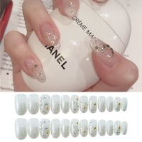 美甲用品写真拍照摄影新娘假指甲贴片甲片手指甲贴花背胶拆卸 星月银闪 送小搓条+美甲双面胶