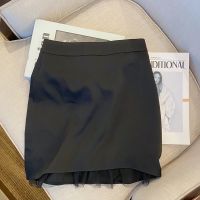 大码女装夏季套装女2021新款收腰显瘦减龄洋气蝴蝶结上衣半身裙潮 裙子 M(建议80-100斤)
