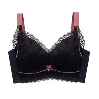 派邦奴大码大胸显小内衣女薄款无钢圈聚拢调整型侧收副乳夏季文胸 黑色009728 75B =34B超薄杯