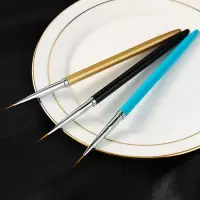 美甲3支拉线笔套装画花彩绘拉线金属杆超细勾花勾边细线条指甲笔 3色套整套3支