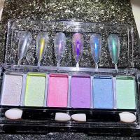 美甲固态魔镜粉土豪金粉极光粉固体6色魔镜粉美甲套装DIY用沟边 固态极光粉(6色装)