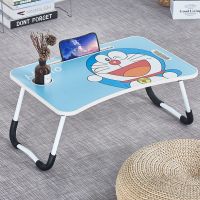 床上小桌子可折叠桌笔记本电脑桌儿童学习神器卧室小桌子儿童餐桌 叮当猫(卡槽-杯托-手提)40*60