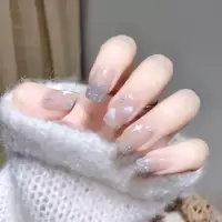指甲成品美甲贴甲片贴指甲贴片可拆卸穿戴甲美甲星星云朵假指甲 星星云朵