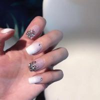 穿戴美甲甲片成品贴片长款短款假指甲盖壳手学生新娘指甲贴可拆卸 款十三 大号