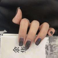 奶茶晶石猫眼指甲油胶2021年新款流行色百变冰沙宽猫眼美甲店专用 [透黑]底色 8.88ml