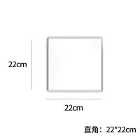 免打孔镜子全身家用宿舍贴墙卧室粘贴试衣镜房间拼接镜自粘穿衣镜 高清直角22x22厘米一片+贴胶