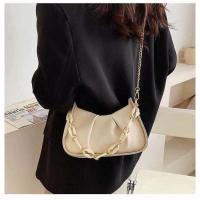 腋下包包女夏2021新款潮时尚链条褶皱包法国小众百搭ins斜挎包 白色 长肩带