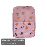 鞋子收纳神器省空间鞋盒收纳盒多功能防尘鞋袋收纳袋旅行收纳鞋包 粉色猫咪