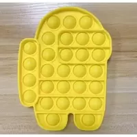 灭鼠先锋桌面益智玩具 push pop it fidget 硅胶按压球太空狼人杀 中号15cm太空人-黄色