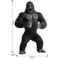 哥斯拉大战金刚电影猩猩仿真动物模型人猿摆件公仔玩偶硬塑胶手办 *金刚黑猩猩[实心款]*+*