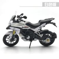 新品摩托车模型玩具雅马哈R1合金仿真赛车机车金属摆件成人礼物男 揽途白色(不送展示架)