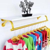 金色服装店货架展示架上墙侧挂女装童装店装修货架壁挂式挂衣服架 双腿 60不带板