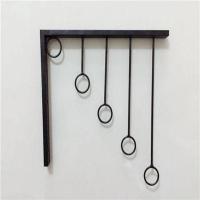 金色服装店衣架展示架上墙挂钩衣服架子墙上挂衣架服装店铁艺货架 黑色-长30cm*高24cm 官方标配