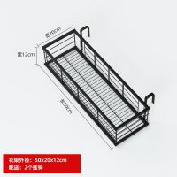 阳台花架悬挂式铁艺护栏花盆挂架多肉栏杆花架子室内窗台置物架 50X20X12厘米 窗户挂钩:1-2CM