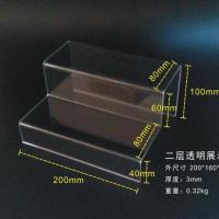 亚克力透明展示台U型架二三层陈列架鞋店鞋架货架展示架 透明二层 均码