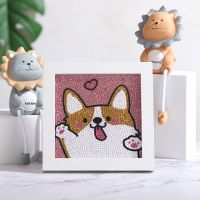 儿童满钻钻石画幼儿园益智圣诞礼物卡通小学生手工diy制作材料 爱心狗狗