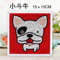 新款钻石画艾莎公主12十二生肖卡通动漫小幅DIY十字绣儿童手工 小斗牛