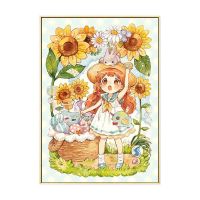 田园十字绣2021新款线绣女孩卧室小件卡通少女可爱手工自己绣刺绣 [满绣棉线]40*55厘米